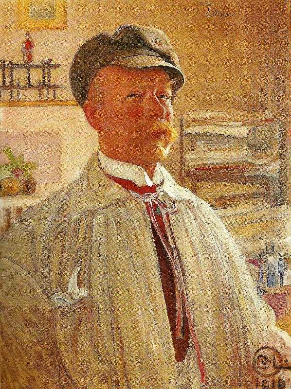 Carl Larsson sjalvportratt 1918 oil painting picture